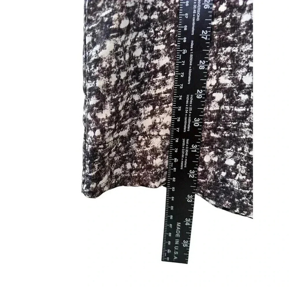 Joie Printed 100% Silk Shift Dress Black/Ivory Size Small - Picture 10 of 13